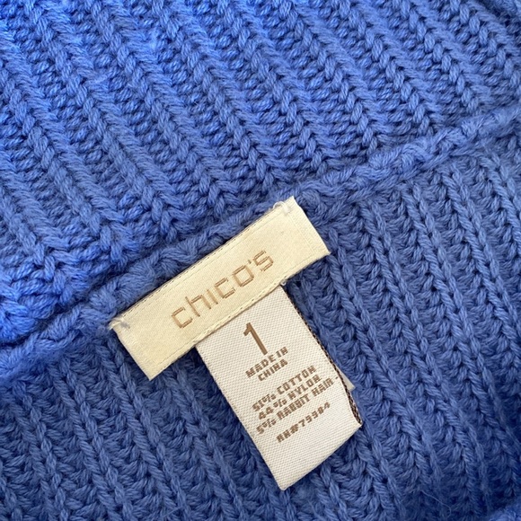 Chico’s Cowl Neck Rabbit Hair Blend Sweater Size 1 (8) - Picture 4 of 4